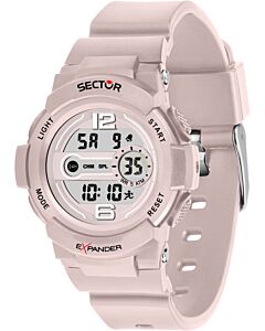 SECTOR EXPANDER-16 Dual Time Chronograph Pink Plastic Strap R3251525502