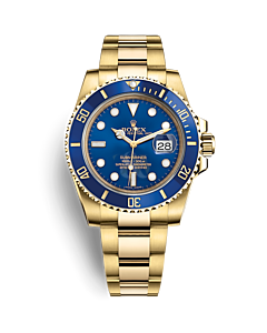 Rolex Submariner  Yellow Gold 116618LB Blue Dial