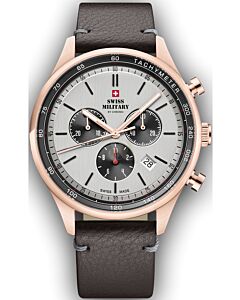 SWISS MILITARY by Chrono Brown Leather Chronograph SM34081.09