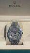 Rolex date just jubilee steel 40mm full pave diamons 