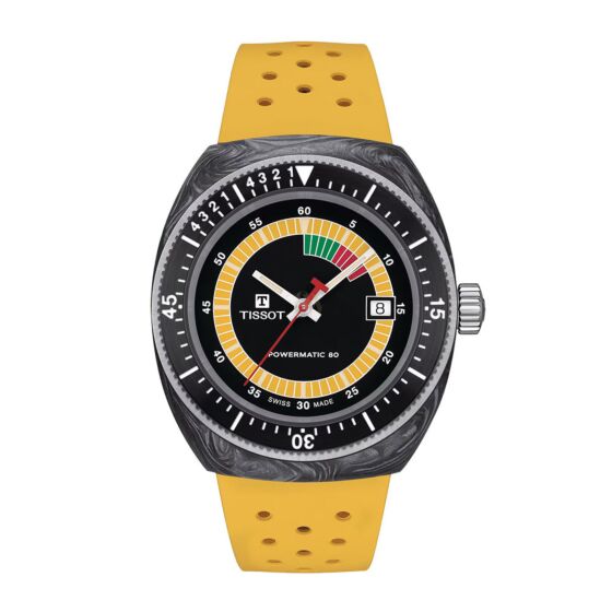 T145.407.97.057.00 Tissot Sideral S Yellow Rubber Strap