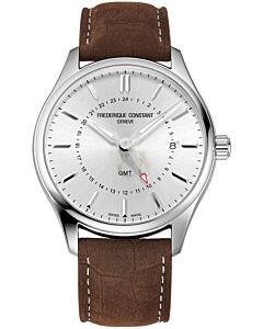 FC-252SS5B6 FREDERIQUE CONSTANT Classics GMT Brown Leather Strap