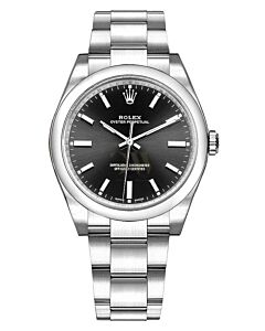Rolex Oyster Perpetual 34mm, Black Dial  124200