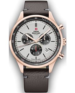 SWISS MILITARY by Chrono Brown Leather Chronograph SM34081.09