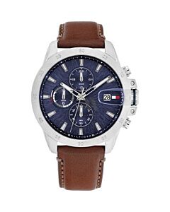 1792195 TOMMY HILFIGER Chronograph Brown Leather Strap