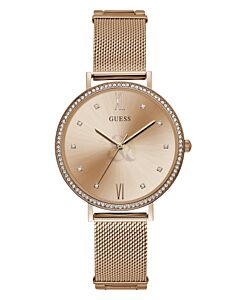 GUESS Crystals Rose Gold Stainless Steel Bracelet W1154L2