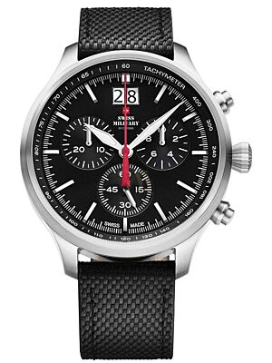 SWISS MILITARY by Chrono Black Leather Chronograph SM34064.01