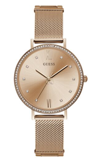 GUESS Crystals Rose Gold Stainless Steel Bracelet W1154L2