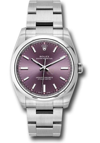 Rolex 114200 red grape  oyster perpetual 34mm