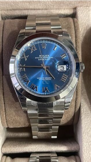 Rolex 40mm Date just 126300  blue roman