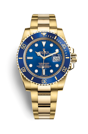 Rolex Submariner  Yellow Gold 116618LB Blue Dial