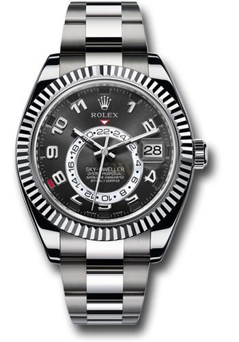 Rolex sky dweller white gold 326939 black dial