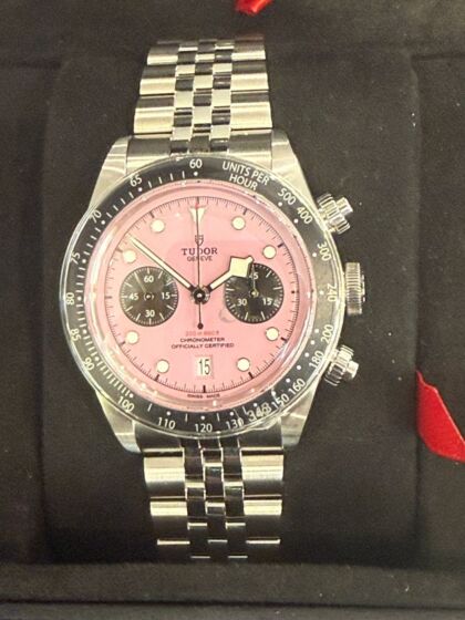 Tudor black bay chrono flamingo