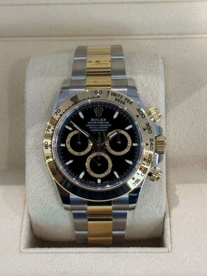 Rolex oyster Perpetual ΜΙΣΟ-ΜΙΣΟ ΜΑΥΡΗ ΠΛΑΚΑ