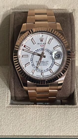   Rolex sky dweller 42mm pink gold oyster