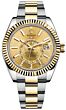 Rolex sky dweller 336933 steel and gold champain dial